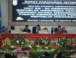 Gubernur, DPRD Lampung Dengarkan Pidato Kenegaraan Presiden. Prabowo dalam Rangka HUT RI