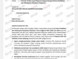DPD LSM TRINUSA Provinsi Lampung Perintahkan Cabang Waykanan Perkuat dan Pantau Lanjut Laporan Dugaan Korupsi Dinas Pendidikan Kabupaten Waykanan Di KPK RI