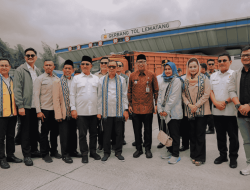 Gubernur Rahmat Mirzani Djausal bersama Rombongan Komisi V DPR RI Tinjau Exit Tol Lematang,Tanjung Bintang, Lampung Selatan